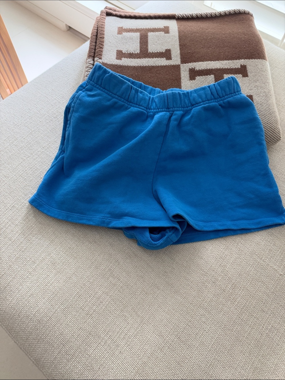 Garage Blue Cotton Pull-On Shorts
